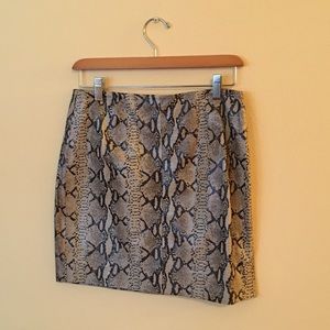 Saks Fifth Avenue Leather Skirt